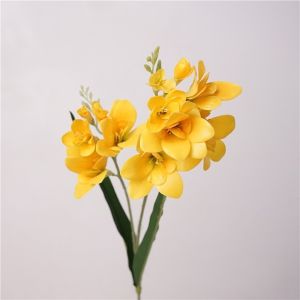 NOBLELYN 3D Artificial Vanilla Orchid Flower Moisturizing Texture Realistic Fake Flower Decor Durable Simulation Flower Home Decor