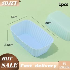 SDJZT 1 4 cái Silicone hình chữ nhật tái sử dụng bánh thạch nướng KHUÔN CUPCAKE Maker Muffin cup bếp Pastry công cụ