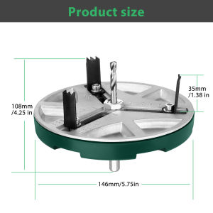 Adjustable Diameter Hole Saw 45mm-130mm Dia Hole Cutting Drill Bit For Drilling Holes In Wood Plastic Drywall Thin Metal
