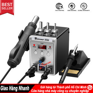 máy khò nhiệt cầm taymáy khò nhiệt mini-Bộ mỏ hàn điện kỹ thuật số 8586 760w 2 trong 1 tiện lợi