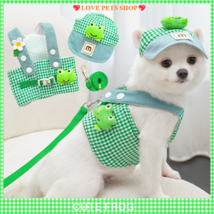 Set bộ dây dắt Chó Mèo kèm yếm ngực và nón đội cùng tông màu dễ thương - Love Pets Shop