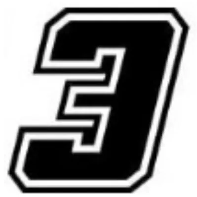 Race Numbers Sticker Cut Out Vinyl Motorcycle Cars Waterproof