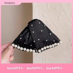 Heabety Fashion Sweet Imitation Wrapped Triangle Hair Claw Temperament Ponytail Shark Clip Versatile Hair Accessories For Women