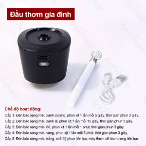 ACECHACE Thơm Phòng Ánh Đen Vàng 500ml | Thơm Lâu 200 Ngày 5 Cấp Độ Thông Minh An Toàn Mẹ Bé