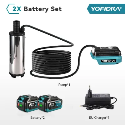2 In 1 Oil Water Pump 80L/min Cordless Electric Water Pump Fuel Transfer Pump Oil Transfer Refueling Pump For Makita 21V Battery Pin