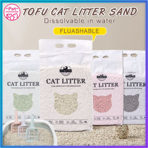 Tofu Cat Litter Sand 6L Flushable Food Grade Plant Tofu Residue Made