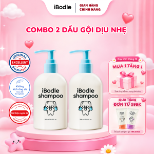 Combo 2 Dầu Gội Dịu Nhẹ Cho Trẻ Em iBodle Shampoo (300mlx2)