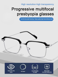 Auto Zoom LightSensitive ColorChanging Metal Presbyopia Goggles