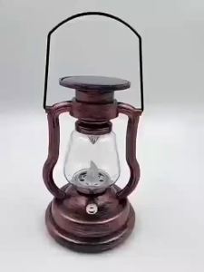 ANJOU Rechargeable LED Light Portable Solar Camping Lamp Outdoor Retro Lantern Emergency with