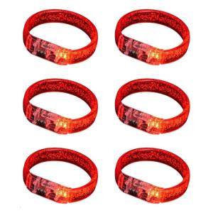 Pack Of 6 LED Light Bracelets Multicolors Wristbands for Concert and Festival Wear Wrist Accessories Party Supplies