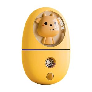 ZUZG Cartoon 35ML Mini Facial Humidifier Face Nano Mist Sprayer Make Up Skin Moisturizing Hydration Nebulizer Face Steamer USB