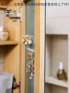 Jewelry Organizer Wall Mount Necklace Hanger Rack with 8 Hooks Anti Tangle Display Stand for Earrings Bracelets Rings Chains Space Saving Storage for Closet Door Bathroom Vanity