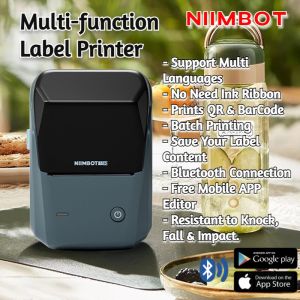B1 Multi Language Mobile APP Portable Wireless Bluetooth Label Printer Sticker Maker Label Paper