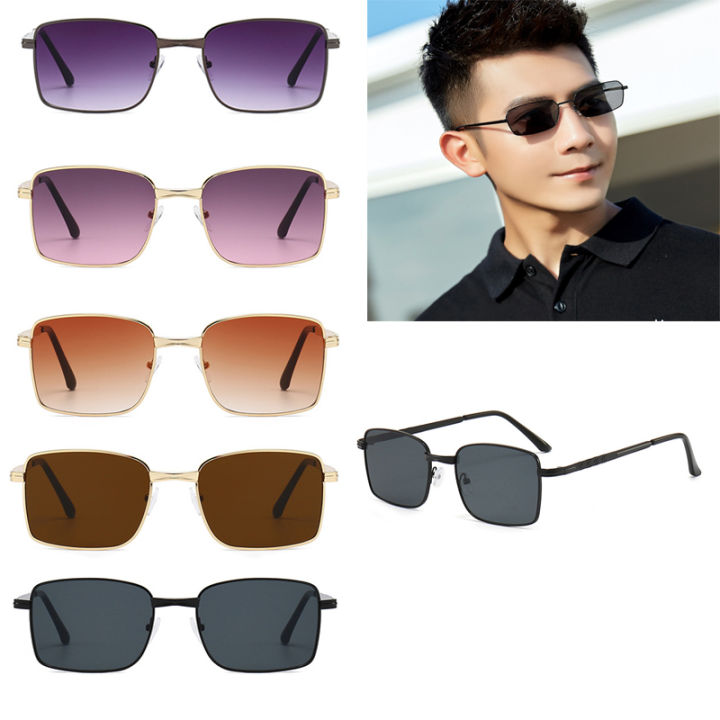 Retro Sunglasses Square Fashion Eyeglasses High -definition Anti-UV  Radiation Glasses Men and Women Driving Goggle Summer Shades