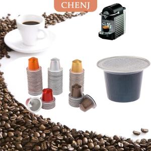 [COD] CHENJ แคปซูลกาแฟเนสเปรสโซ่แบบใช้ซ้ำได้10ชิ้น เซ็ตฝักเนสเปรสโซ่แบบใช้แล้วทิ้งแคปซูลกาแฟอลูมิเนียมฟอยล์เปล่าพร้อมฝาปิด
