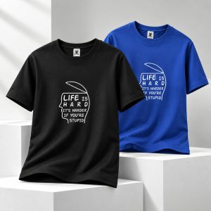 Mens Plus Size Graphic Crew Neck T-Shirt OM260