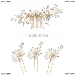 [COD] WEICHENG Women rhinestone hair comb hair clip bridal wedding hair accessories