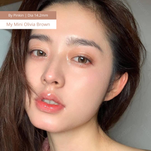 Softlens My Mini Olivia Brown 14.2mm Pinkin Natural Lens / Softlen My Mini Olivia by Pinkin Softlens