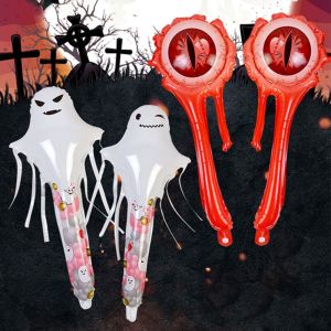 SI958 แมงมุมสไปเดอร์ ดวงตาฮาโลวีนในมือ มินิมินิ ค้างคาวผีฟักทอง ลูกโป่งฟอยล์รูปแมงมุมค้างคาว ของเล่นเด็กเล่น เป่าลมได้ ลูกโป่งผีฟักทอง บ้านในบ้าน