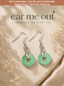 [SG] Jade Halo Drop Earrings | Lightweight Jade-Inspired Green Dangle Earrings | Elegant Minimalist Jewellery - ear me out (EMO-77)