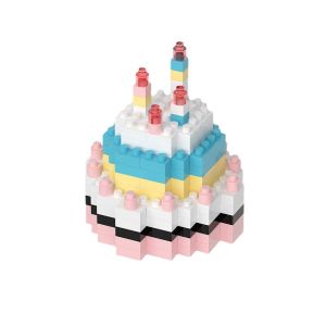 125Pcs Small Particle Building Block Birthday Cake DIY Education Toys Children Birthday Gift