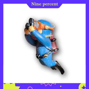 Nine percent Kawaii nhựa frogman đồ trang trí hồ cá thú vị nổi trang trí mô phỏng Mini thợ lặn bể cá Phụ kiện hồ cá