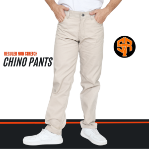 SRSEVEN7 Celana Panjang Pria Reguler Non-Stretch Big Size Cream