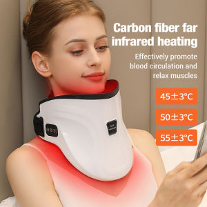 Electric Cervical Traction Device Neck Spine Stretcher Constant Temperature Hot Compress Massager Spine Support Pain Relief Anti-bowing USB Charging