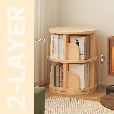 6 Tier Rotating Bookshelf Tower Spinning Bookshelf with Swivel Wheels Book Shelf Rotating Storage Tower for Kids Adult Narrow Revolving Bookcase Organizer
