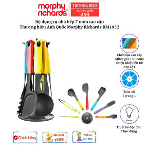 Bộ dụng cụ nhà bếp 7 món Morphy Richards MR1032 cao cấp không làm nồi chảo trầy xước - Hàng chính hãng bảo hành 24 tháng