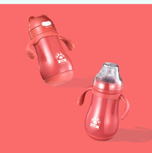 280ml 2-in-1 Baby Bottle Stainless Steel Feeding Nursing Nipple Insulation Cup Vacuum Flask