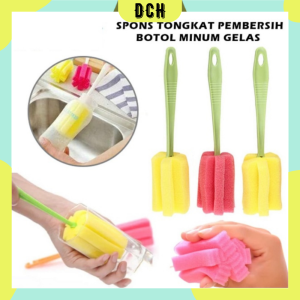 Spons Tongkat Pembersih Botol Minum Sikat Busa Pembersih Dot Susu Bayi Spon Pencuci Gelas