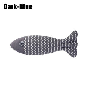 Chew Toy Cat Teaser Toy Cat Supplies Deep Sea Fish Shape Canvas Plush Cat Toy