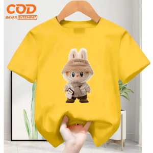 Baju atasan Fashion anak Cewek Cowok usia 1-12 tahun Labubu Monster Kekinian Sablon Digital