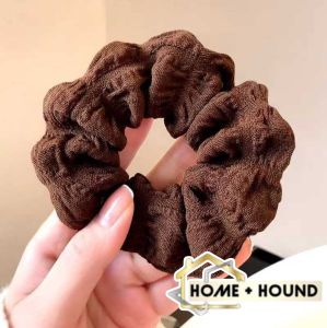 HOME + HOUND  Elastic Rubber Hair Ties for Women in Frilly Fabric
