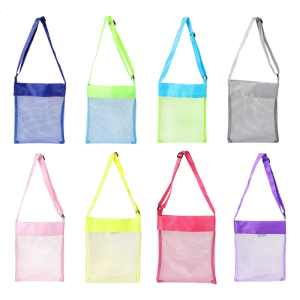 ถุงที่เก็บของชายหาดตาข่ายใหญ่พิเศษทรายสำหรับเด็กดีไซน์ระบายอากาศได้ง่ายทำจากโพลีเอสเตอร์ทนทานต่อการใช้งาน