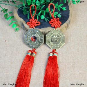 [COD] Man YingLie Chinese Feng Shui Mirror Yin Yang Bagua Mirror with Chinese Knot Hanging Decor