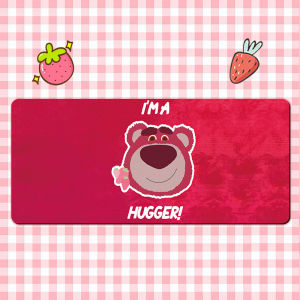 RLG Alas Tetikus Keyboard Beruang Stroberi Alas Tetikus Anti Selip Kartun Lucu Alas Meja Laptop Komputer