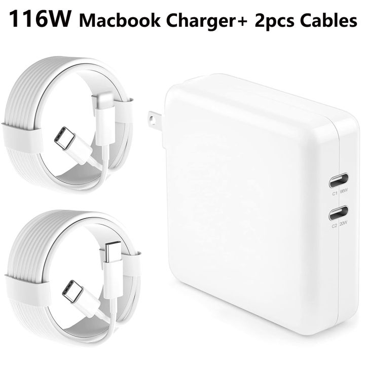Mac Book Pro Charger 116W USB C Charger Ports Power Adapter