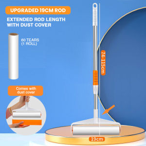 Talentin Large Surface Lint Roller Extra Sticky with Extendable Long Handle Dust Roller Lint Roller Refill Pet Hair Roller Penggelek Habuk