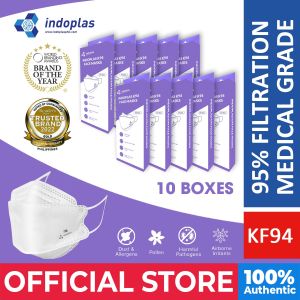 Indoplas KF94 Disposable Face Mask FDA Registered - 10 Boxes (100 pcs)