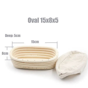 OEUVR Oval Mass Proofing Baking Supplies Bread Fermentation Liner Baskets Wicker Rattan Basket Banneton Brotform Dough Rising