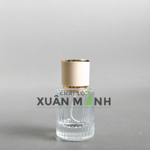 Chai chiết nước hoa 30ml 50ml 100ml thuỷ tinh sọc hình trụ nắp hồng dày dặn