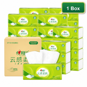 【Rainbow Culture】 【24Packs/Box】心相印Hearttex 3-Ply Facial Tissue 100 Sheets Soft Box Tissue for Home Office Delicate Skin