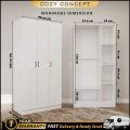 (2 WARNA) 180cm/T 3 Pintu Almari Baju  / Besar 3 DOOR Wardrobe / Clothes Budak Almari Kabinet Closet Wardrobe Hanger Shelf Cupboard. 