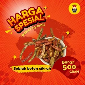 Kerupuk Seblak Beton Bumbu Medok 1kg & 500gr Makanan Ringan Jadul Pedas Gurih & Renyah Kualitas Premium | Camilan Mami Bos