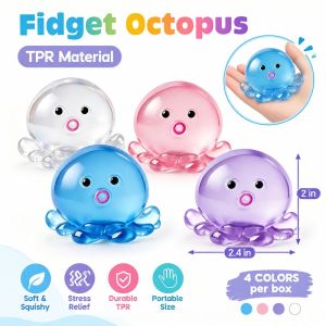Bubble Pop Fidget Toy Novelty Squeeze Sensual Balls Cute Octopus Jellyfish Star Anti-Anxiety DIY Toy ASMR Fun Party Squishy Gift
