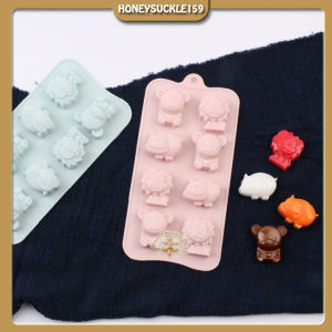 Khuôn Silicon Đổ SocolaThạchĐáPudding Hình 8 Hà Mã Sử Tử