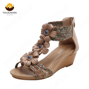 Xăng Đan Đế Xuồng Hở Ngón Giày La Mã Quai Ngang Mắt Cá Chân Xăng Đan Phóng Túng Nhẹ Chống Trượt