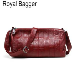 รอยัล Bagger ไหล่สะพายกระเป๋าสําหรับผู้หญิงสาวหนังวัวแท้ 2020 ใหม่ผู้หญิงที่สง่างามตารางกระเป๋าเกาหลีแฟชั่นกระเป๋าถือขนาดเล็ก
